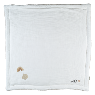 TAPIS ÉVEIL GAZE ÉCRU À PERSONNALISER