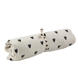 lange coeurs gaze de coton