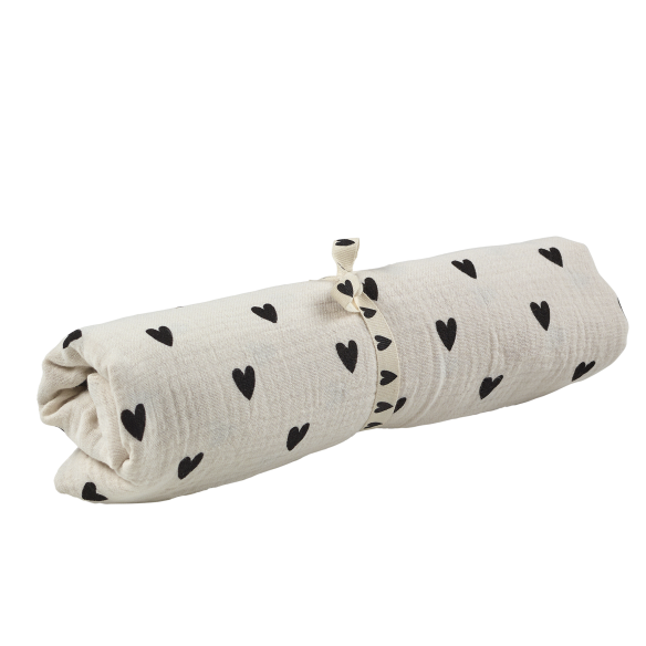 lange coeurs gaze de coton