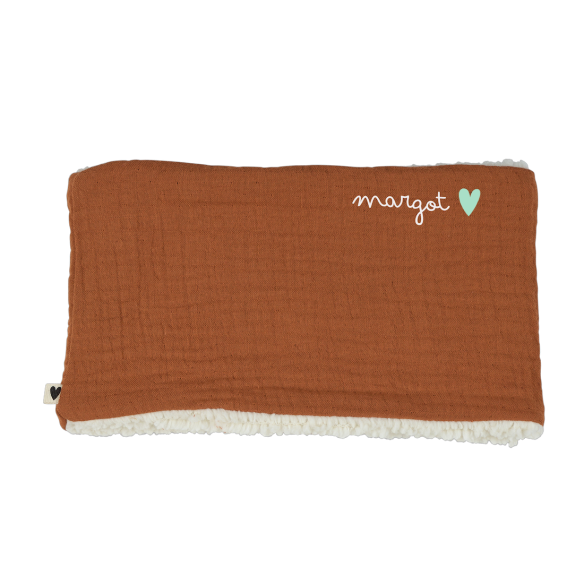 snood bébé enfant gaze caramel moumoute