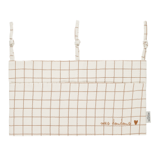 range doudou poche de rangement gaze grands carreaux