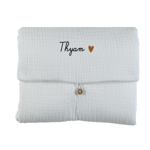 tapis à langer gaze ecru