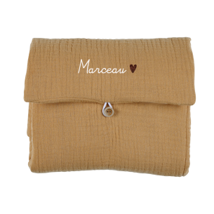 tapis à langer gaze camel