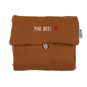 tapis à langer gaze caramel