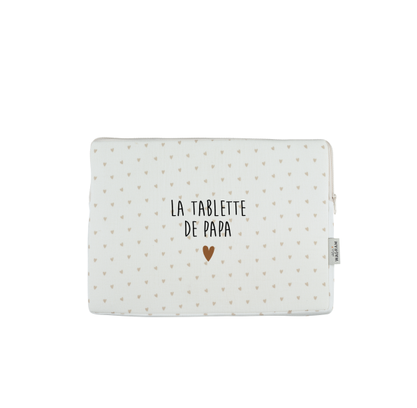 pochette ipad housse tablette gaze coeurs