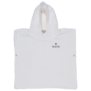 poncho gaze de coton ecru personnalisable