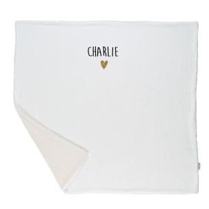 couverture pilou moumoute gaze ecru