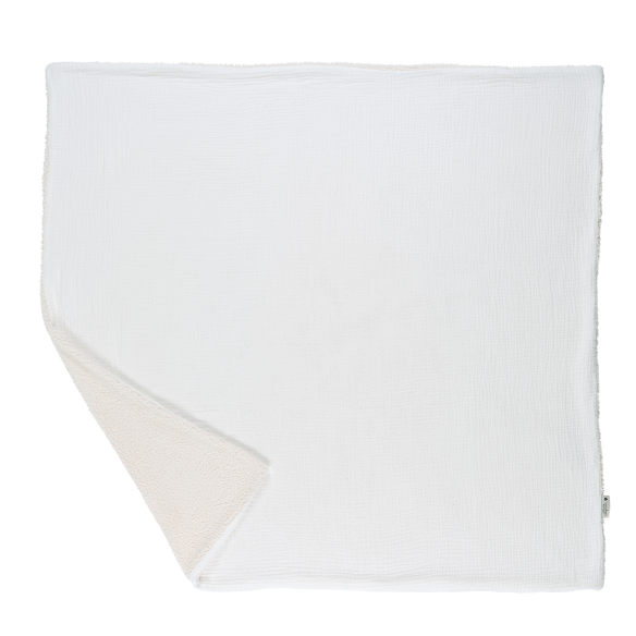 couverture pilou moumoute gaze ecru