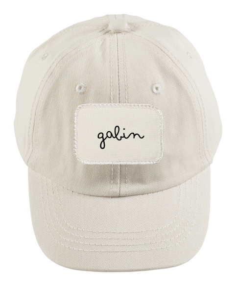 casquette coton personnalisée ecru