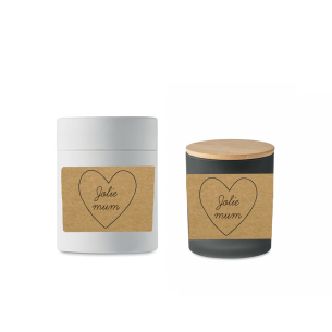 bougie parfumée personnalisée noir