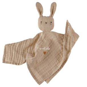 Doudou lange lapin beige