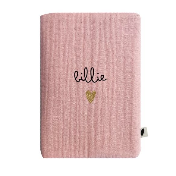 porte protège passeport gaze rose