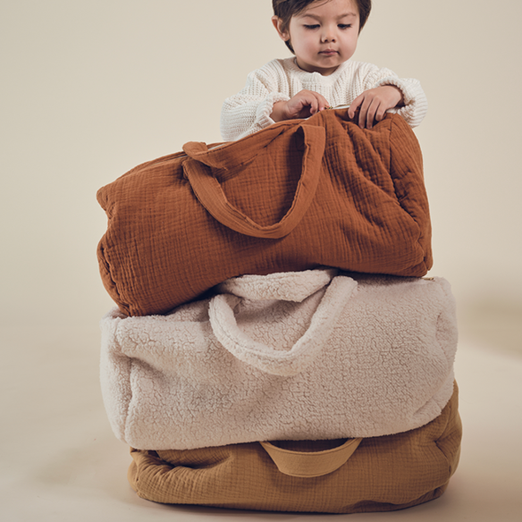 Grand sac polochon gaze coeur