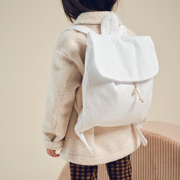 sac à dos gaze ecru personnalisable