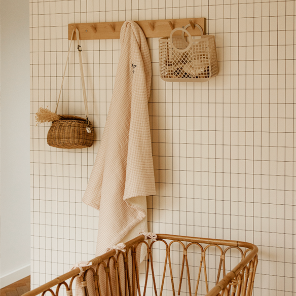 couverture pilou moumoute gaze carreaux