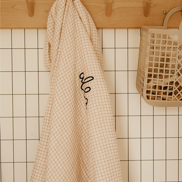 couverture pilou moumoute gaze ecru