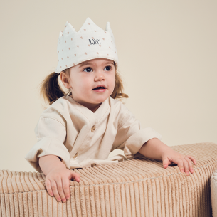 couronne gaze de coton coeur à personnaliser - cadeau anniversaire