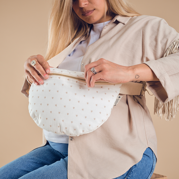 sac banane adulte gaze de coton caramel