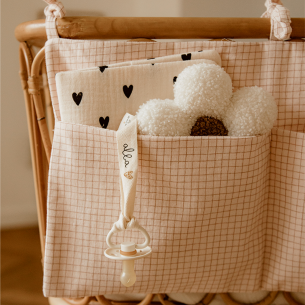 range doudou poche de rangement gaze petits carreaux