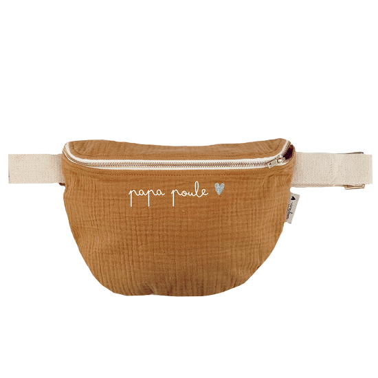 sac banane adulte gaze de coton camel