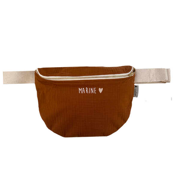 sac banane adulte gaze de coton caramel