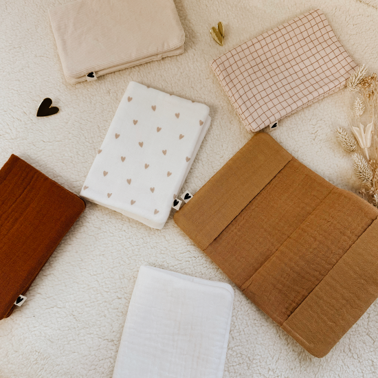 porte protège passeport gaze camel