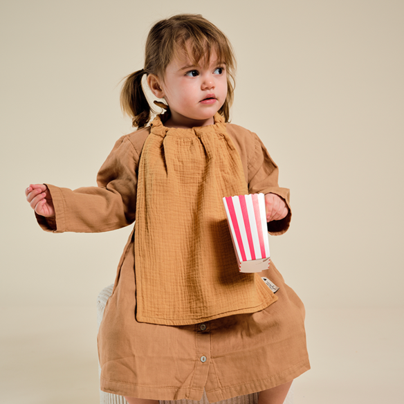 serviette de cantine en gaze de coton gaze camel