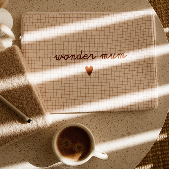 pochette ordinateur housse gaze ecru