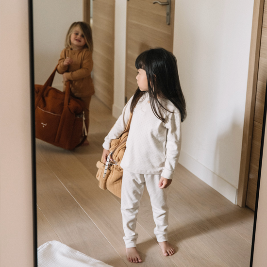 ensemble homewear ajouré beige