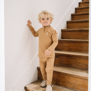 ensemble homewear coton caramel