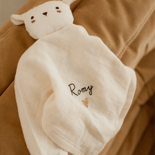 Doudou lange agneau ecru