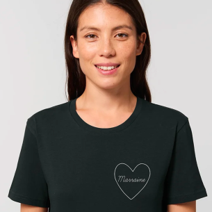 T-shirt noir adulte personnalisable
