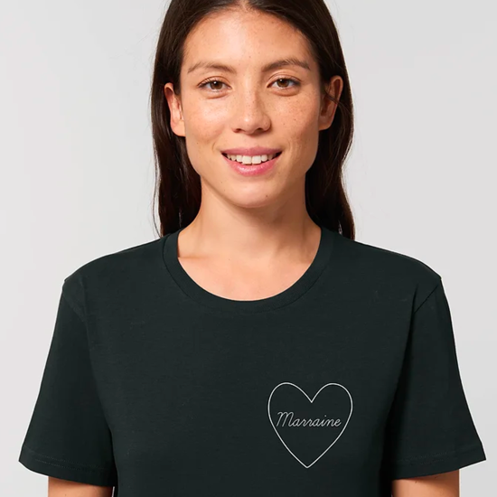 T-shirt noir adulte personnalisable