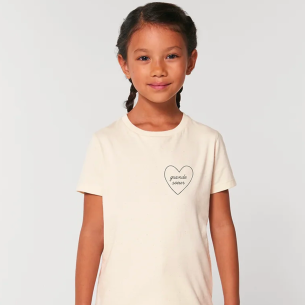 T-shirt beige enfant personnalisable