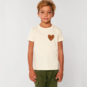 T-shirt beige enfant personnalisable