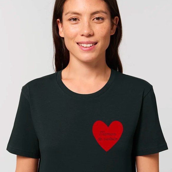 T-shirt noir adulte personnalisable