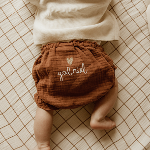 bloomer gaze de coton caramel personnalisable