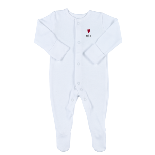 pyjama col rond blanc