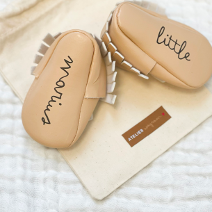 chaussons bébé simili cuir personnalisé