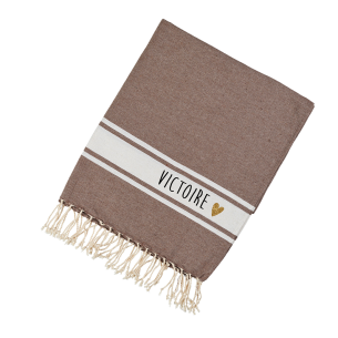 fouta marron personnalisable