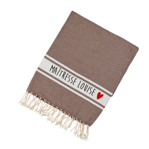 fouta marron personnalisable