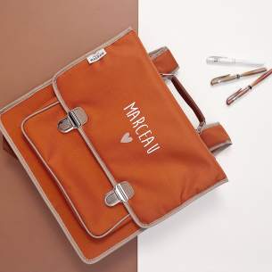 grand cartable rouille personnalisable