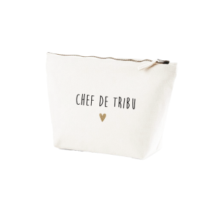 trousse zip en coton naturel personnalisable