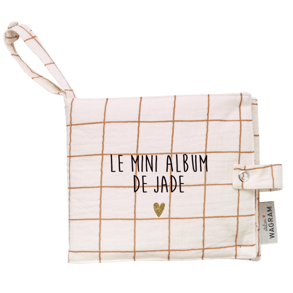 Mini album photo gaze grands carreaux personnalisable