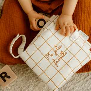 Mini album photo gaze grands carreaux personnalisable