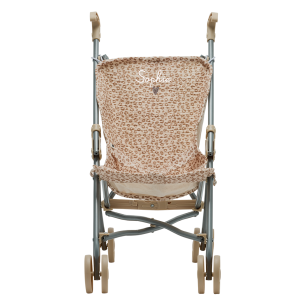 poussette gaze de coton léopard personnalisable