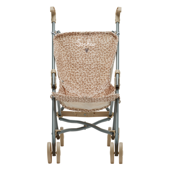 poussette gaze de coton léopard personnalisable