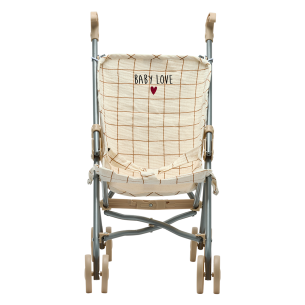 poussette gaze de coton grands carreaux personnalisable