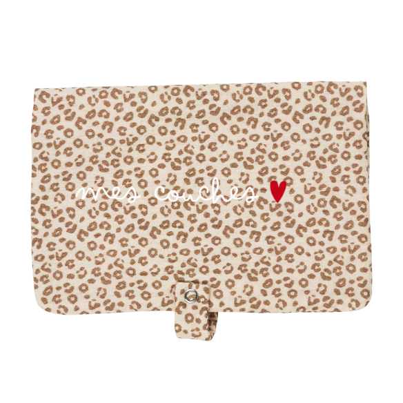 ranche couche gaze de coton léopard personnalisable