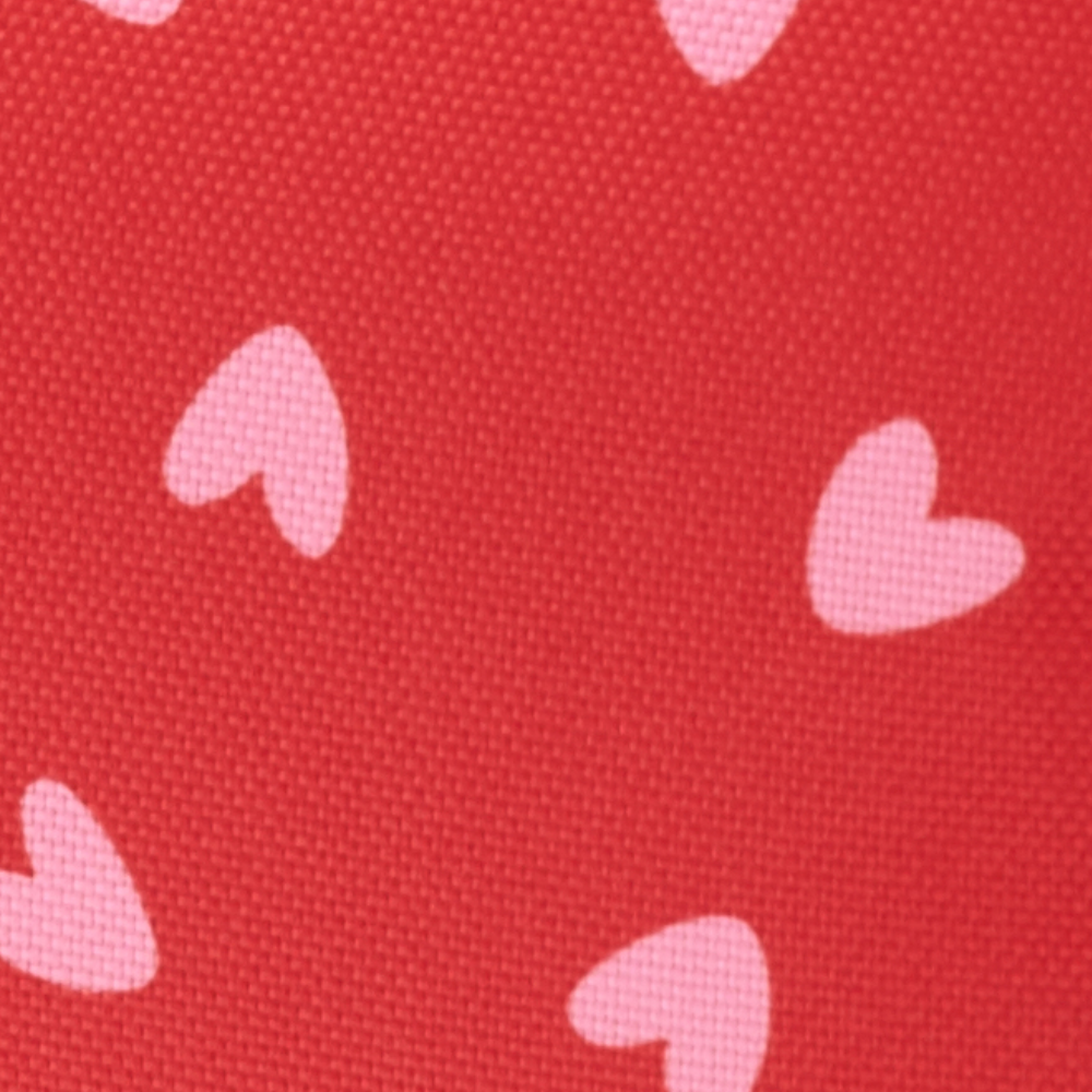 coeurs rose / fond rouge